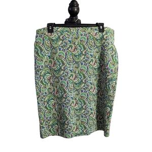 ANTHROPOLOGIE Maeve Paisley Pencil Skirt Size L